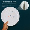 GVSAVY 50pcs Round Hooks, Wall Mount Hooks, Plastic Hooks, Vertical
