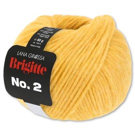 Frida's Wollhaus Lana Grossa 50 g Brigitte No. 2 Net Yarn Wool Yarn Alpaca Cotton 46 Colours (57 | Light Yellow)