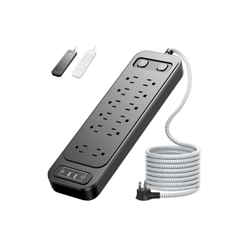 GALASALA Multicontacto Regleta 16 en 1, Extensión Eléctrica de 1,8