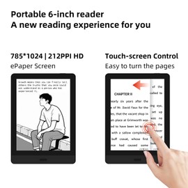 Bigme E-Ink Tablet 6-inch book reader with e-paper display and adjustable brightness lights