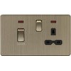 Knightsbridge 45A DP switch and 13A switched socket with neons