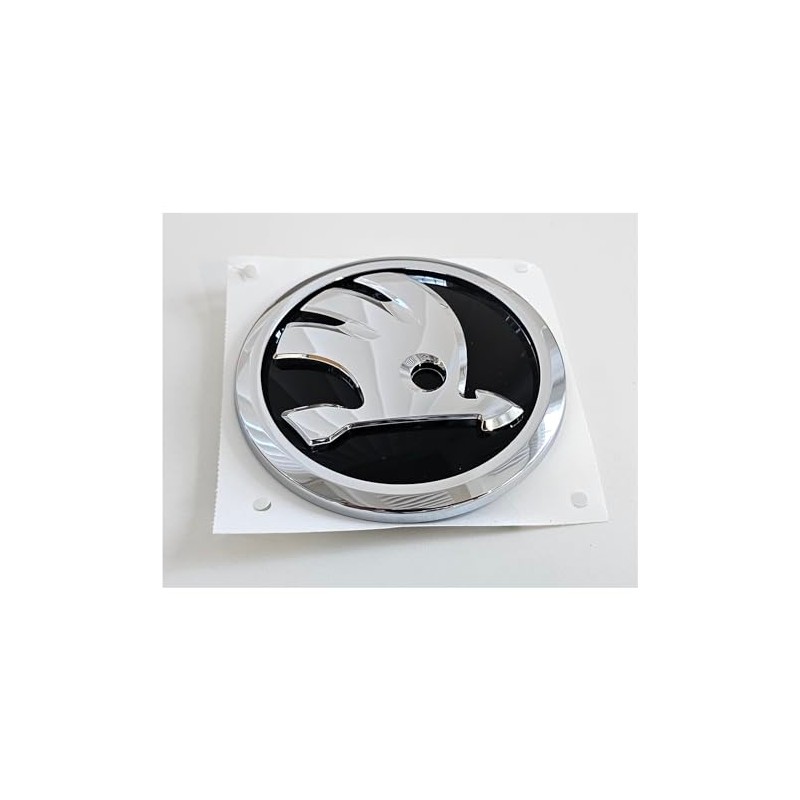 Skoda Original Tailgate Emblem Silver Metal Facelift from 28.07.2014 Skoda