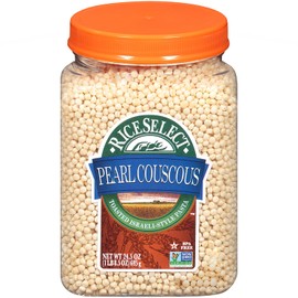 RiceSelect Pearl Couscous, Israeli Couscous, Non-GMO, 24.5 oz (Pack of 1 Jar)