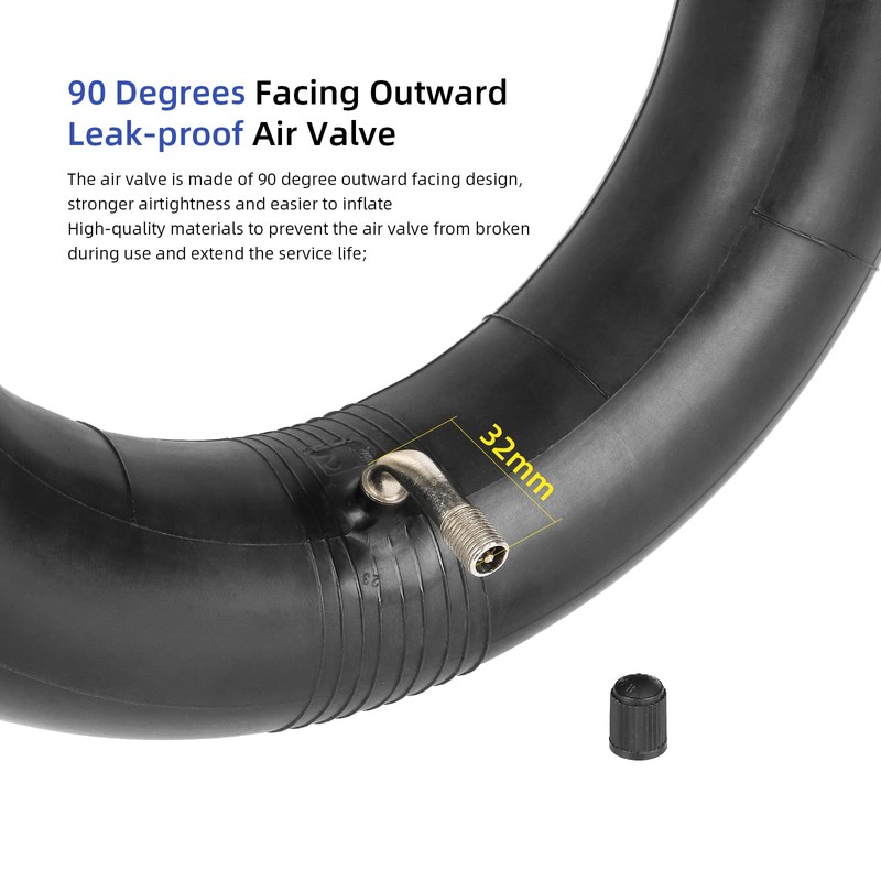 ulip (2 Pack) 90/65-6.5 Replacement Inner Tubes with 90 Degree