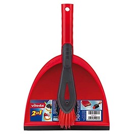 Vileda Dustpan and Brush Set, Red