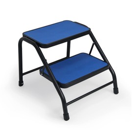 Duwee 2 Step Ladder,Step Stool with Wide Anti-Slip Pedal,Heavy Duty Portable Step Ladder Anti-Slip Step Stool for Household, Kitchen,Bathroom,Blue