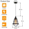 Industrial Pendant Light INNOCCY Edison Hanging Cage Pendant Lights E26