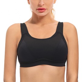ZeroBound Women's Sports Bra High Impact Large Bust Full Coverage Workout Bras Adjustable Wirefree No Padded Bra