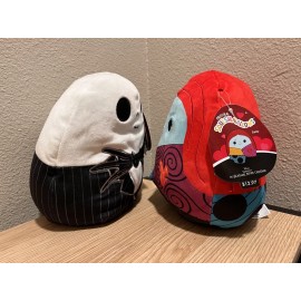 Squishmallows Kellytoy 8 Inch Valentines Sally & Jack Nightmare Before Christmas