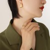StyleJella Chunky Gold Earrings for Women - 14K Gold/Silver Plated