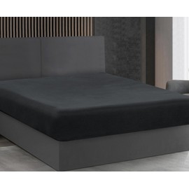 Home Beyond & HB design - Premium Fitted Sheet Twin Size - Super Soft Brushed Microfiber Wrinkle Resistant Hotel Quality - Deep Pocket, Black