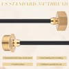 JaGely 8 Pcs Brass Gold Garden Hose Adapter Include 4