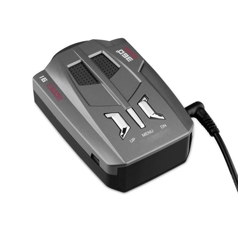 Car Radar Detector 3 OSD Languages 200‑1000m 360° Front Side