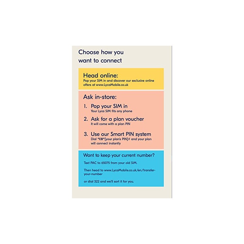 Lycamobile blank SIM No-contract SIM is ready and waiting for