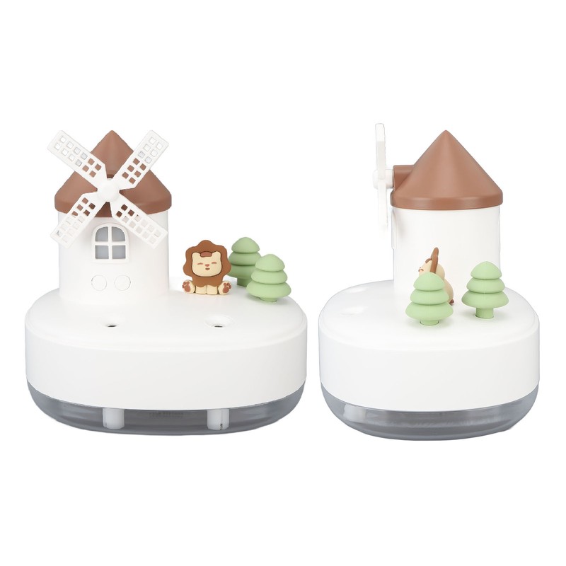 Windmill Music Box Humidifier Creative Bedroom Office Wireless Portable Rotating