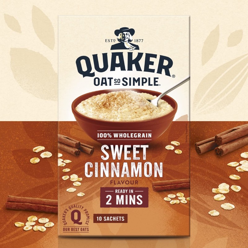 Quaker Oat So Simple Sweet Cinnamon Porridge, 10 x 33g
