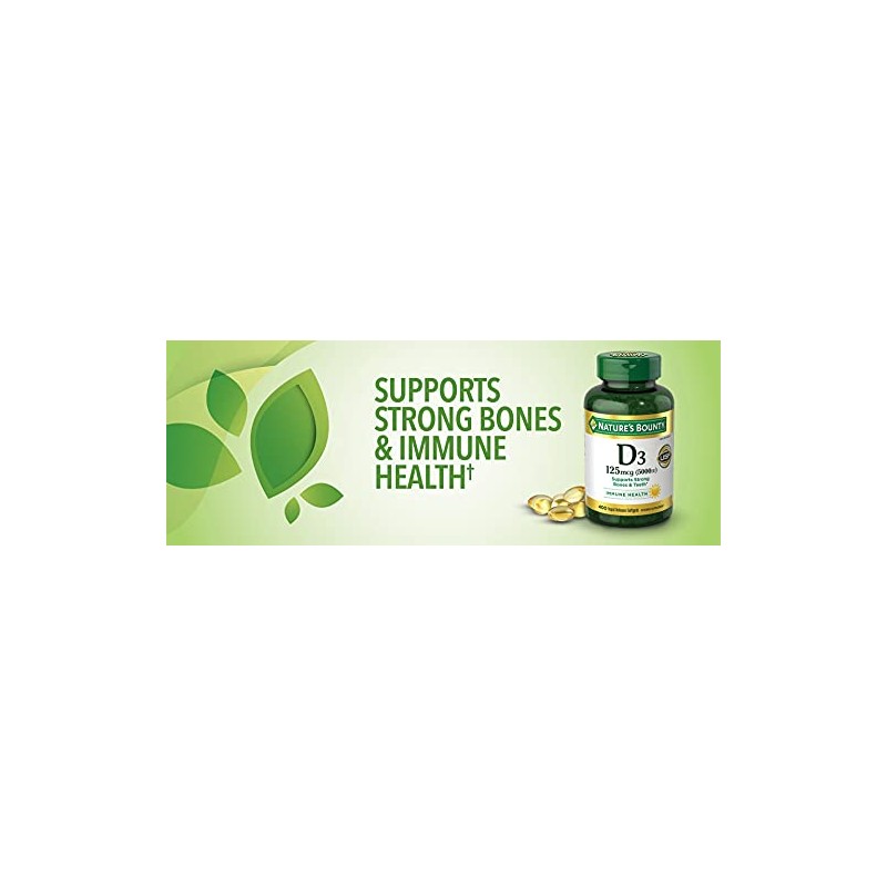Nature's Bounty Immune Health Vitamin D3 5000 iu, Rapid Release