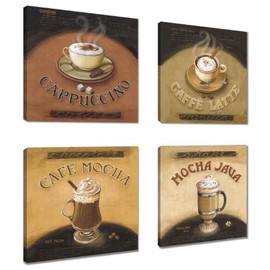 Model No. XXL 6903 4 Piece Split Canvas Image of Art 20 x 20 cm Wall Canvas Artwork, Framed, Ready to Hang, All Images on Large, Real Wood Frames.