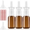 Nasal Spray Bottle, 3 Pcs 30ML/1oz Glass Amber Refillable Fine