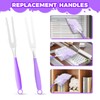 5PCS Duster Refills Folding Handles Set Compatible with Swiffer Dusters,Disposable