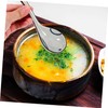 SHOWERORO 6pcs Long Handled Ceramic Soup Spoons Elegant Asian Serving