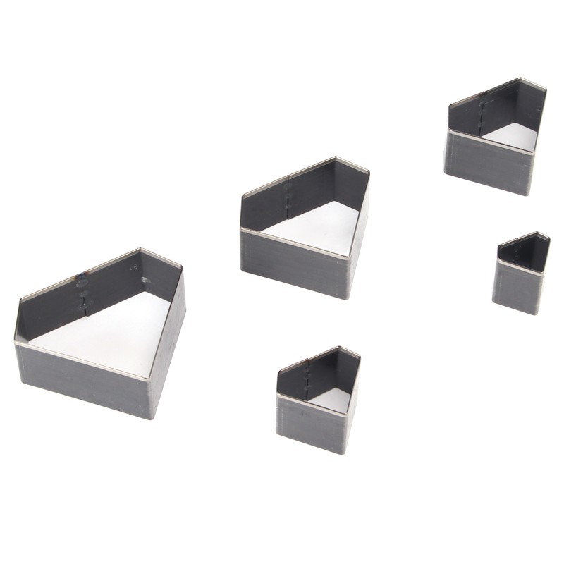 5Pcs Leather Punch Die Set Hollow Diamond Shape Cutting Mold