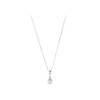 Gold&Deer 14KGP crystal drop long necklace white gold / 골드앤디어