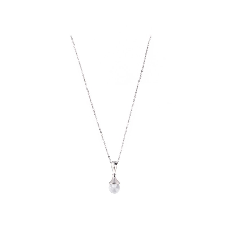 Gold&Deer 14KGP crystal drop long necklace white gold / 골드앤디어