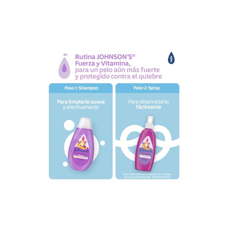 Johnson'S, Shampo Fuerza Y Vitamina 400 Ml