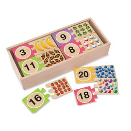 Melissa & Doug Self-Correcting Number Puzzles, Developmental Toy, Motor Skills, 3+, Gift for Boy or Girl