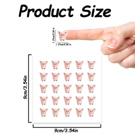 AHANDMAKER 500 selbstklebende Planer Aufkleber. Rosa Schweinchen Aufkleber Süße Schweinchen Papieraufkleber Für Planer Kalender Scrapbook Basteln Kunst Dekoration Geschenktüte Siegelthema 0.5 Zoll