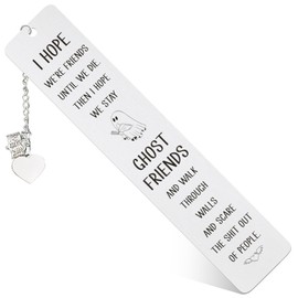 Lasimfa Funny Bookmark Gift for Best Friends, Cute Metal Book Markers Friendship Gifts for BFF Bestie Women, Long Distance Relationship Gifts for Friend, Birthday Going Away Gifts for Female Friends