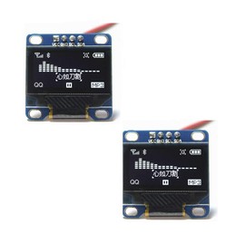 Geekstory 0.96" 0.96inch Blue/White/Yellow and Blue I2C IIC Serial 128X64 OLED LCD Display Module for Arduino (2PCS, White)