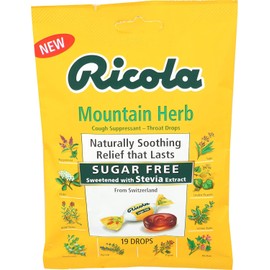 Ricola Sugar Free Original Swiss Herb Cough Drops, 19Count (Pack of 3)