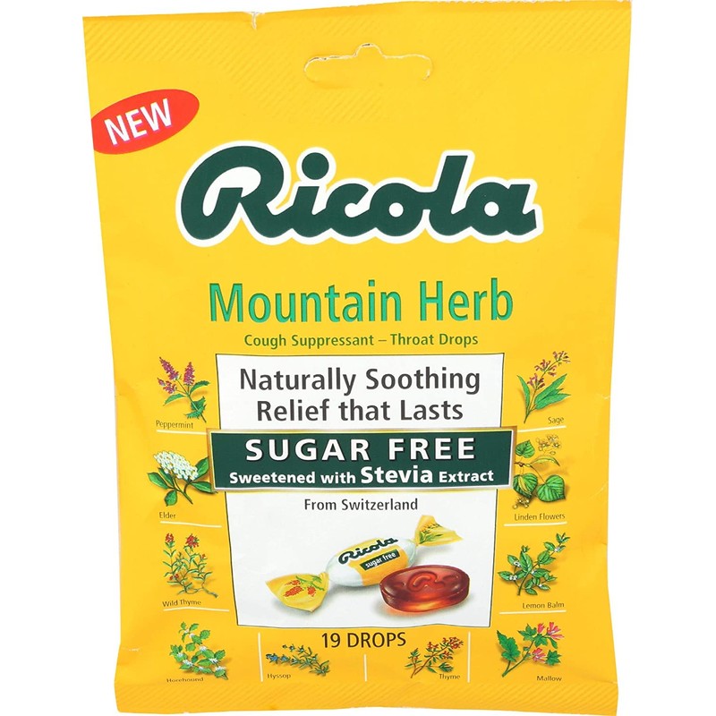 Ricola Sugar Free Original Swiss Herb Cough Drops, 19Count (Pack