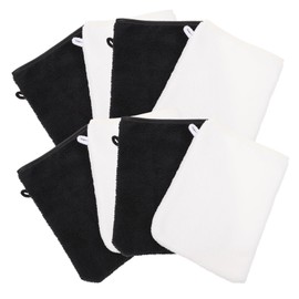 IWOWHERO 8Pcs Makeup Remover Facial Cleaning Gloves Soft Skin Friendly Shower and Cleansing Mitts for Gentle Face Care Portable and for Daily Use