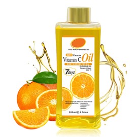 Turmeric Oil, Turmeric Body Oil, Anti-Ageing Skin Care Glow Oil for Face and Body, Turmeric Oil for Moisture, Tightens the Skin, Reduces Fine Lines (200 ml, Orange)