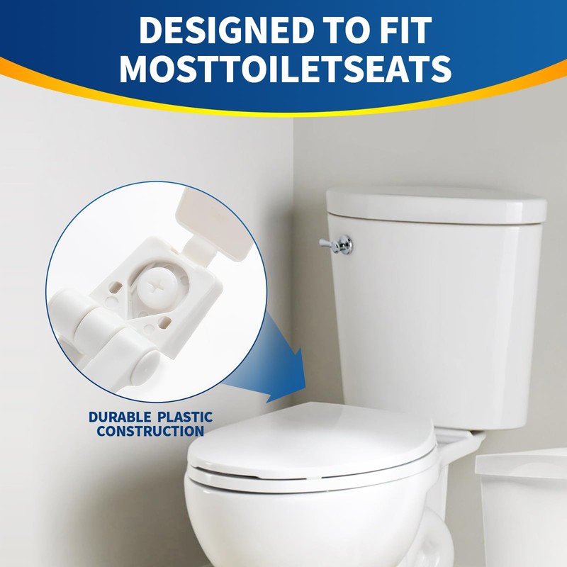 Toilet Seat Hinge Lncludes Plastic Bolts Kit Fits Most plastic