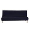 Solid Colour Armless Sofa Bed Cover Polyester Spandex Stretch Futon