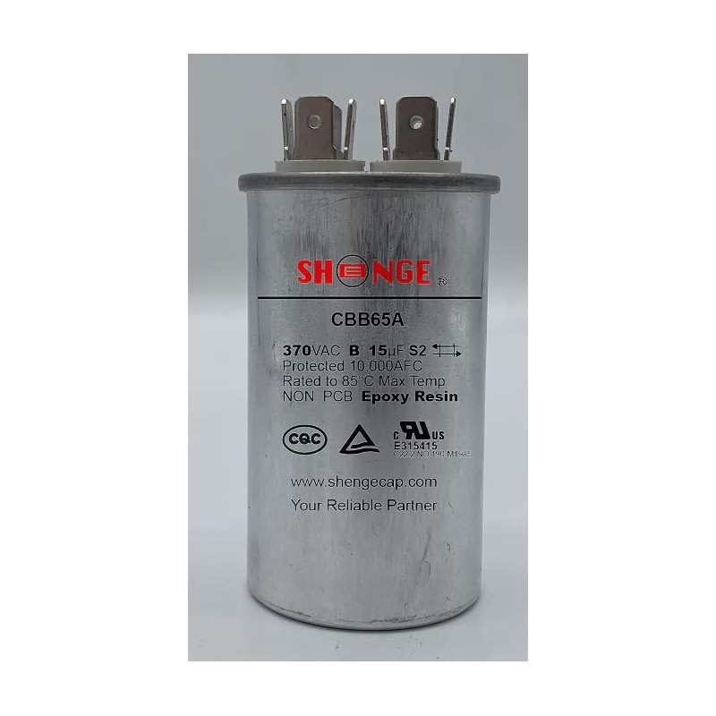 Motor Run Capacitor 15mfd 370V VAC Volt 15uf Round