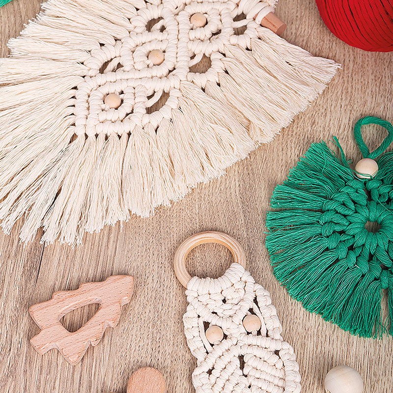 Trimits Make Your Own Macramé Decoration Kit, Natural Owl