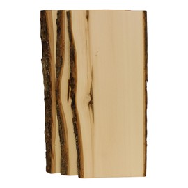 Walnut Hollow Rustic Basswood Plank with Live Edge, 7-9" Wide x 18" (Pack of 3) - for Wood Burning, Home Décor, and Rustic Weddings