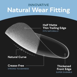 SUNUV Medium Almond Gel Nail Tips, 600 PCS Fake Nails Half Matte Thin Edge 12 Sizes, Full Cover Nail Extension Acrylic Press On Nails for Salon Home DIY