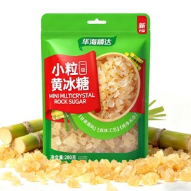 KachiKachi Yellow Rock Sugar - 9.8oz | 280g, Made of Cane, Small Grains | Brown Sugar Cubes | Old-fashioned | Polycrystalline, for pho Coffee Tea Baking Stews, 黄冰糖