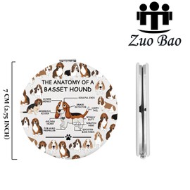 Zuo Bao Lustiger Basset Hound Hundeliebhaber Geschenke The Anatomy of A Basset Hound Spiegel (Basset Hound)