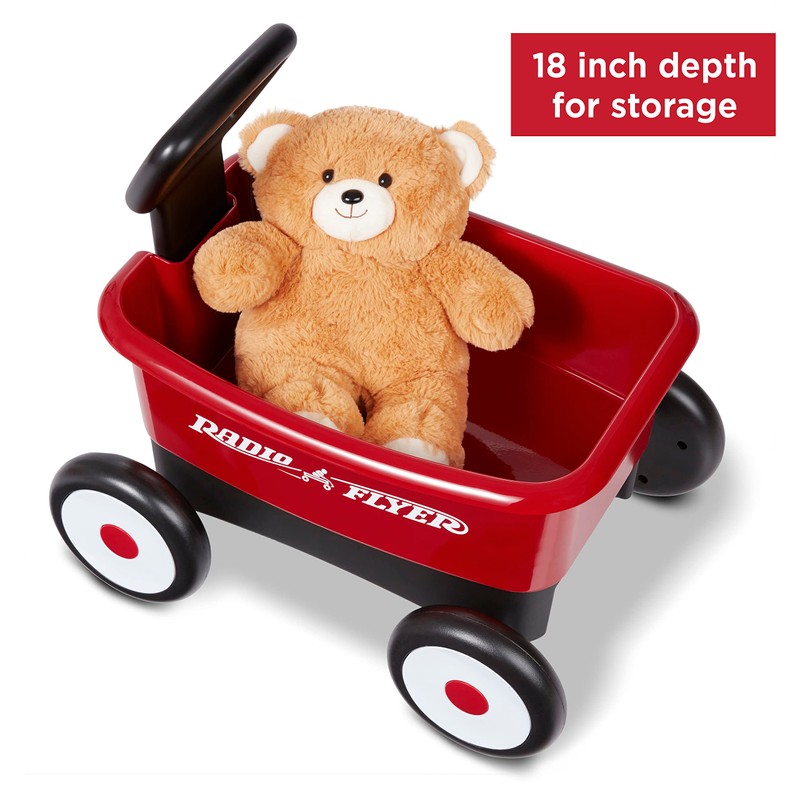 Radio Flyer My 1st Wagon with Teddy Bear, Red