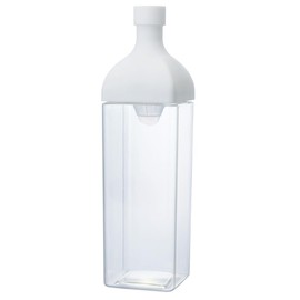HARIO Kirk Bottle, Resin, Vertical and Horizontal Pitcher with Tea Strainer, Made in Japan, Practical Capacity, 1,200 ml, White, Gift Wrapping Specifications, Model Number: KAB-120-W