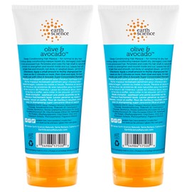 EARTH SCIENCE - Olive & Avocado Deep Conditioning Hair Masque: For Normal to Dry Hair (2 pk, 6 oz.)