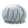 Shower Caps 2 Packs Waterproof Double Layers Shower Caps Elastic