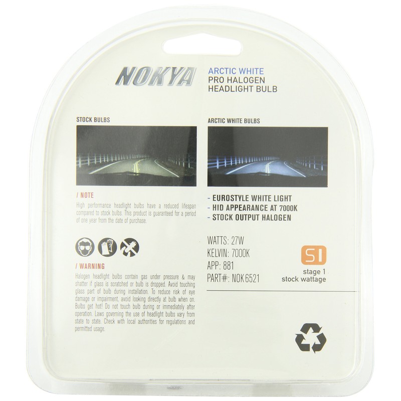 Nokya NOK6521 Arctic White Pro Halogen Headlight Bulb